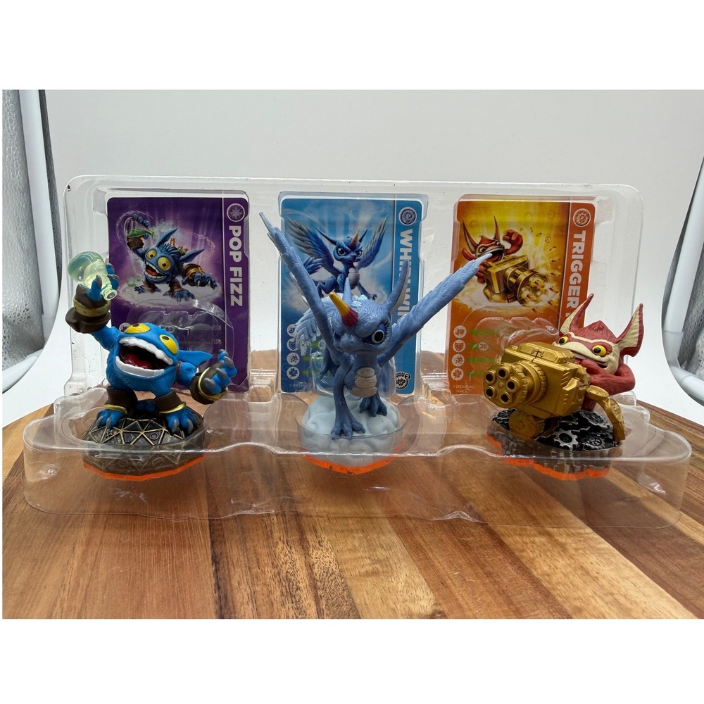 Skylanders Giants 3-Pack Pop Fizz Whirlwind Trigger Happy Figures   0354